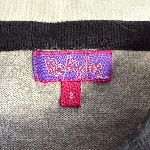 Pekkle - Grey and Red Heart Knit Sweater Dress - Picture 3 of 3